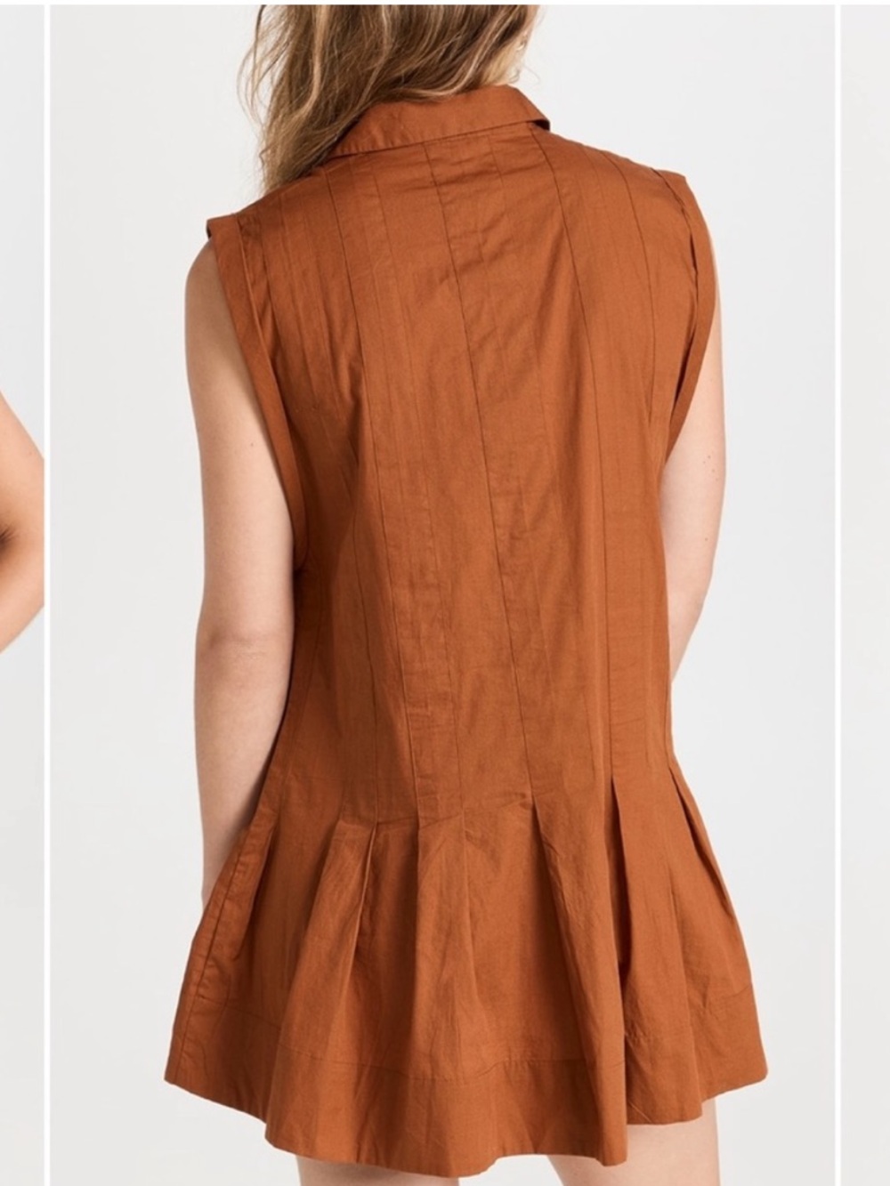 Free People Naomi Pleated Mini Dress in Sienna - Picture 3 of 8